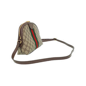 Gucci Ophidia Shoulder Brown Canvas Bag Beige GG Supreme Ebony